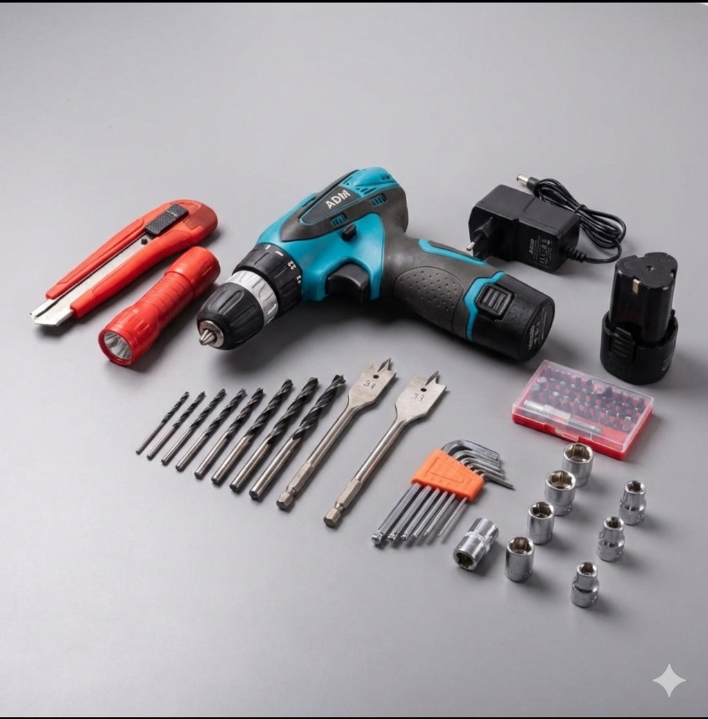 20 Maletines de Herramientas Profesionales ADM con Taladro Inalámbrico - Imagen 2